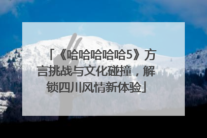 《哈哈哈哈哈5》方言挑战与文化碰撞，解锁四川风情新体验