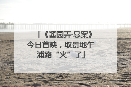 《酱园弄·悬案》今日首映，取景地乍浦路“火”了