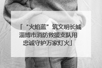 “火焰蓝”筑文明长城 淄博市消防救援支队用忠诚守护万家灯火