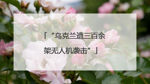 “乌克兰遭三百余架无人机袭击”