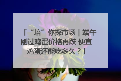“培”你探市场｜端午刚过鸡蛋价格再跌 便宜鸡蛋还能吃多久？