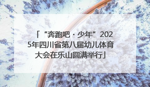 “奔跑吧・少年”2025年四川省第八届幼儿体育大会在乐山圆满举行
