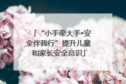 “小手牵大手•安全伴我行”提升儿童和家长安全意识