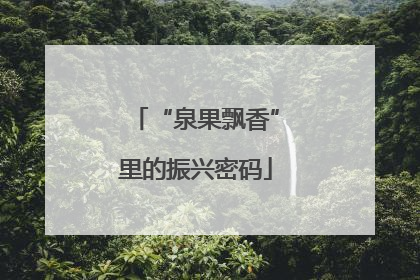 “泉果飘香”里的振兴密码