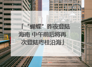 “蝴蝶”昨夜登陆海南 中午前后将再次登陆粤桂沿海