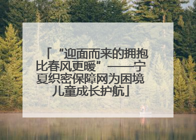 “迎面而来的拥抱比春风更暖”——宁夏织密保障网为困境儿童成长护航