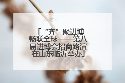 “齐”聚进博 畅联全球——第八届进博会招商路演在山东临沂举办