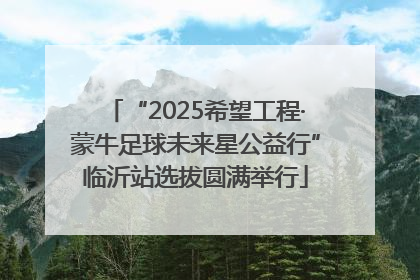 “2025希望工程·蒙牛足球未来星公益行”临沂站选拔圆满举行