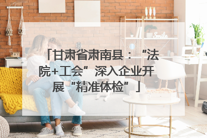 甘肃省肃南县：“法院+工会”深入企业开展“精准体检”