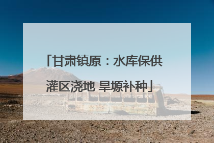 甘肃镇原：水库保供 灌区浇地 旱塬补种