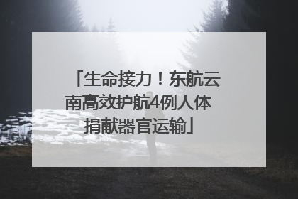 生命接力！东航云南高效护航4例人体捐献器官运输