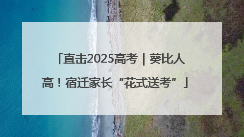 直击2025高考｜葵比人高！宿迁家长“花式送考”