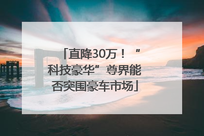 直降30万！“科技豪华”尊界能否突围豪车市场