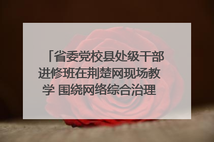 省委党校县处级干部进修班在荆楚网现场教学 围绕网络综合治理工作展开交流