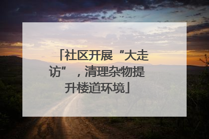 社区开展“大走访”，清理杂物提升楼道环境