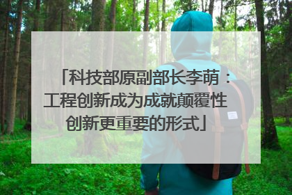 科技部原副部长李萌：工程创新成为成就颠覆性创新更重要的形式