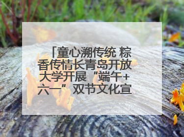 童心溯传统 粽香传情长青岛开放大学开展“端午+六一”双节文化宣讲活动