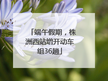 端午假期，株洲西站增开动车组36趟