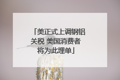 美正式上调钢铝关税 美国消费者将为此埋单