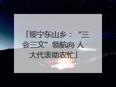 绥宁东山乡：“三会三文”领航向 人大代表助农忙