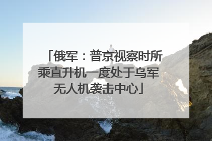 俄军：普京视察时所乘直升机一度处于乌军无人机袭击中心