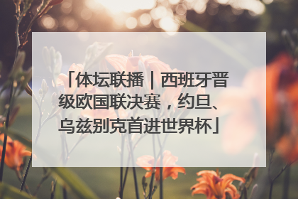 体坛联播｜西班牙晋级欧国联决赛，约旦、乌兹别克首进世界杯