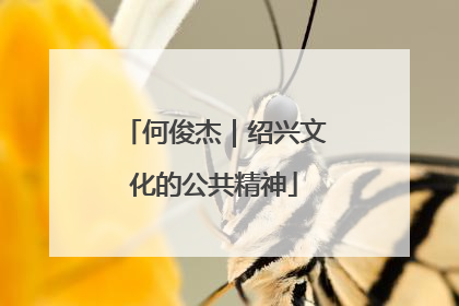 何俊杰｜绍兴文化的公共精神