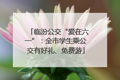临汾公交“爱在六一”：全市学生乘公交有好礼、免费游