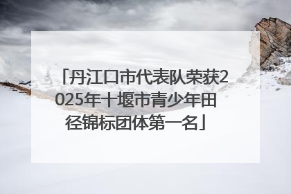 丹江口市代表队荣获2025年十堰市青少年田径锦标团体第一名