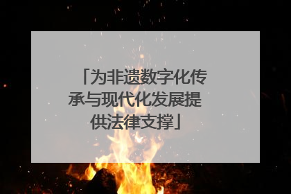 为非遗数字化传承与现代化发展提供法律支撑