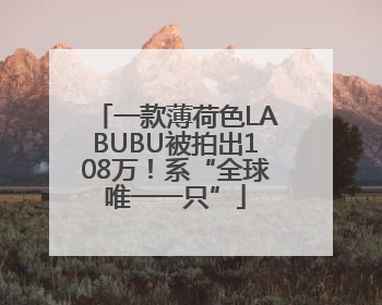 一款薄荷色LABUBU被拍出108万！系“全球唯一一只”