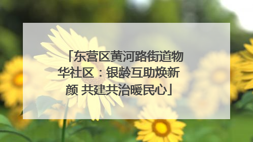 东营区黄河路街道物华社区：银龄互助焕新颜 共建共治暖民心