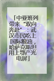 中亚班列带来“双向奔赴”：武汉市民吃上国际粮油，哈萨克斯坦用上鄂产光电屏