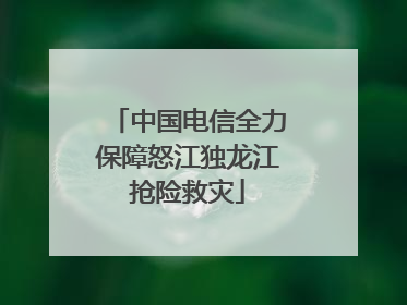 中国电信全力保障怒江独龙江抢险救灾