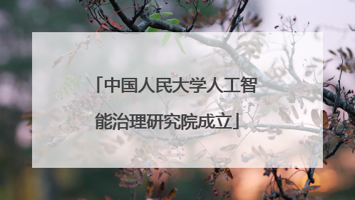 中国人民大学人工智能治理研究院成立