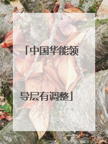 中国华能领导层有调整
