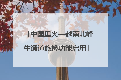中国里火—越南北峰生通道旅检功能启用
