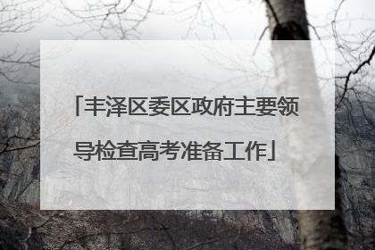 丰泽区委区政府主要领导检查高考准备工作
