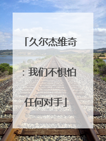 久尔杰维奇：我们不惧怕任何对手