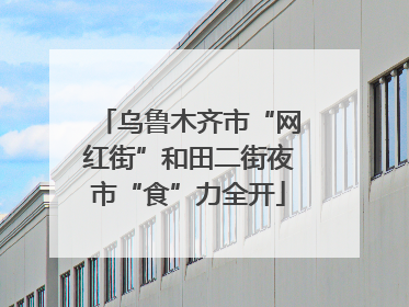 乌鲁木齐市“网红街”和田二街夜市“食”力全开