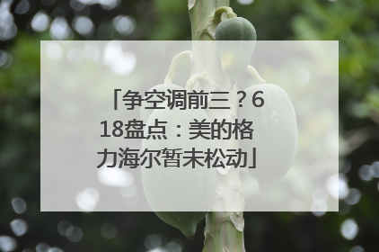 争空调前三？618盘点：美的格力海尔暂未松动