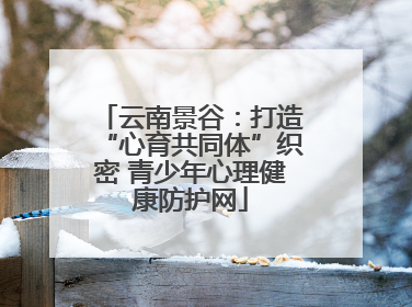 云南景谷：打造“心育共同体”织密 青少年心理健康防护网