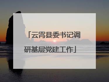 云霄县委书记调研基层党建工作