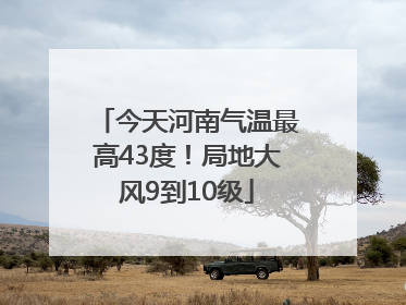 今天河南气温最高43度！局地大风9到10级