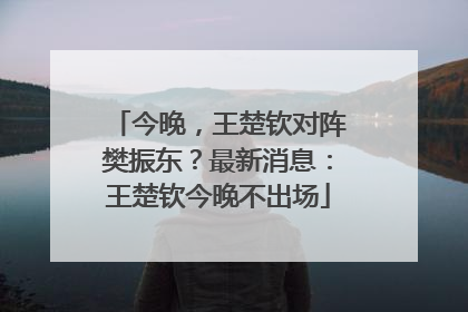 今晚，王楚钦对阵樊振东？最新消息：王楚钦今晚不出场