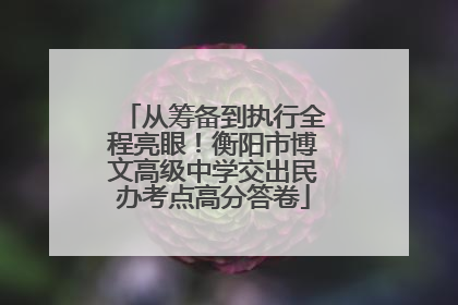 从筹备到执行全程亮眼！衡阳市博文高级中学交出民办考点高分答卷