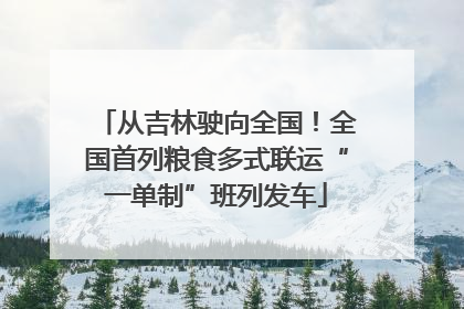 从吉林驶向全国！全国首列粮食多式联运“一单制”班列发车