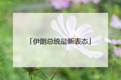 伊朗总统最新表态