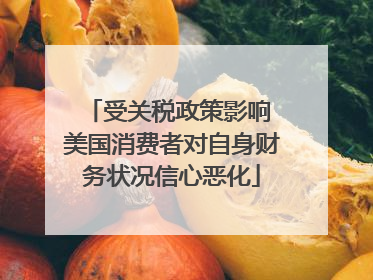 受关税政策影响 美国消费者对自身财务状况信心恶化