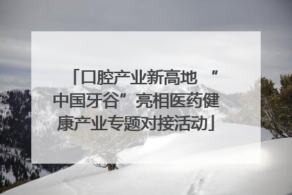 口腔产业新高地 “中国牙谷”亮相医药健康产业专题对接活动